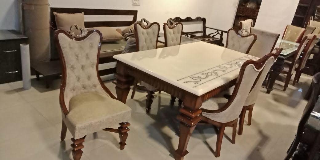 Polished Feast Marble Dining Table
