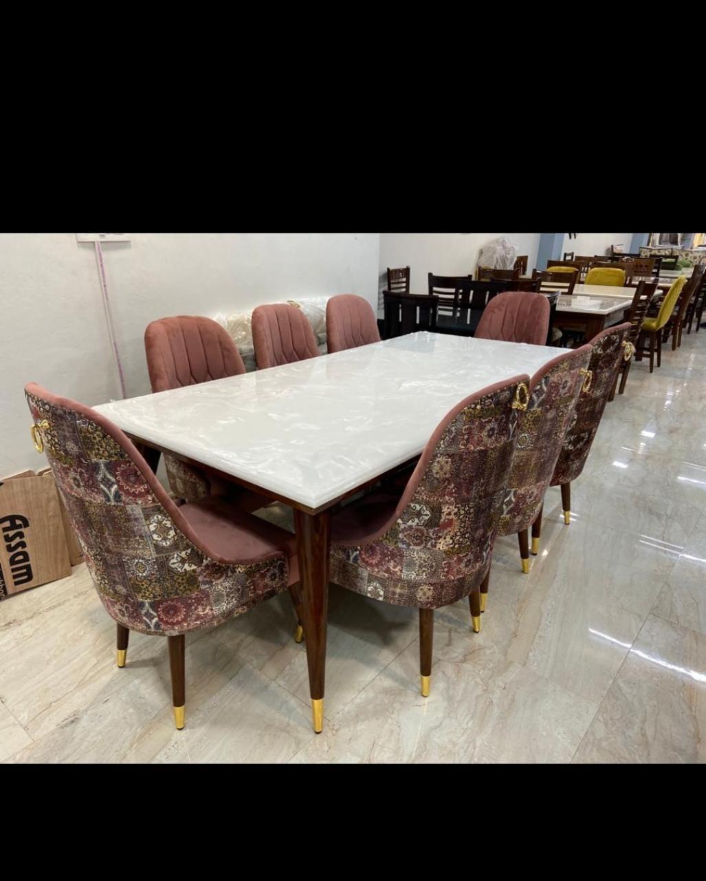 TerraLuxe Marble Dining Table