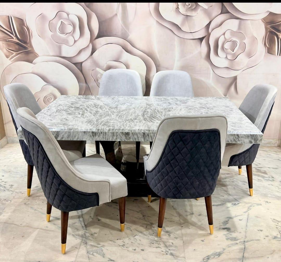 Carrara Charm Marble Dining Table